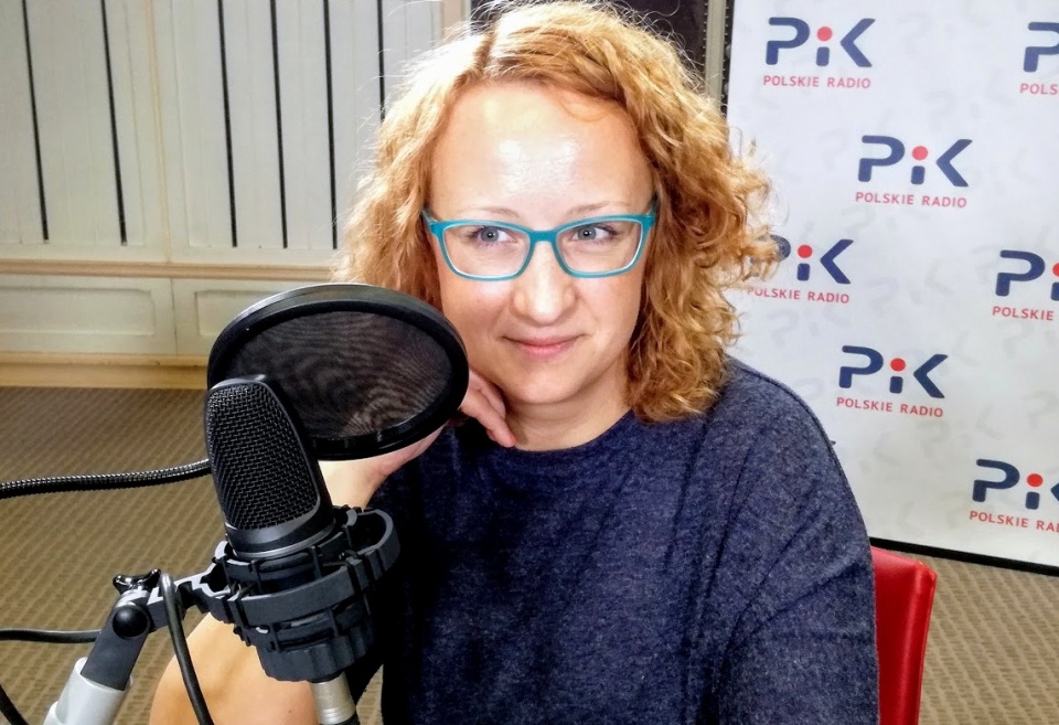 Karolina Leśnik w Polskim Radiu PiK. Fot. Magda Jasińska