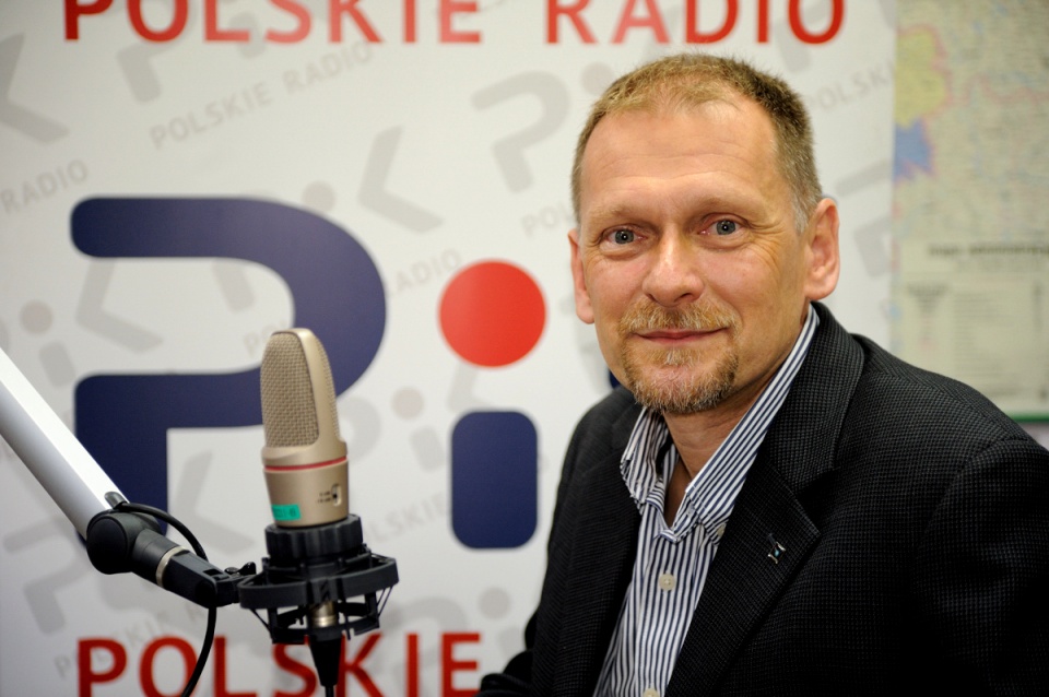 prof. Dariusz Lis w Polskim Radiu PiK. Fot. Piotr Majewski