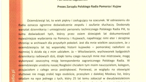 Życzenia od red. Macieja Jastrzębskiego - korespondenta zagranicznego Polskiego Radia