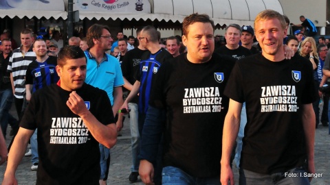 W Bydgoszczy świętowano awans Zawiszy do piłkarskiej ekstraklasy.