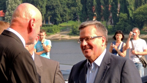 Po wizycie w Grudziądzu Bronisław Komorowski odwiedził Toruń. Fot. Michał Zaręba