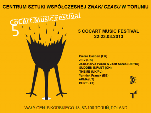 22. marca w toruńskim CSW rusza piąta edycja CoCArt Music Festival