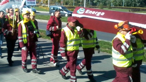 Manifestowali pracownicy Energi w Toruniu