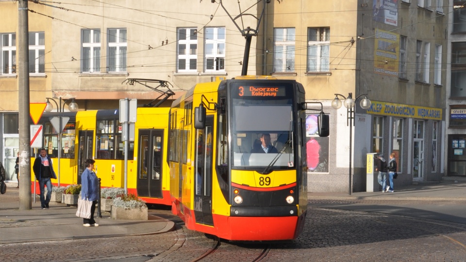 Tramwaje linii numer 3 w Grudziądzu wożą teraz pasażerów na odcinku z osiedla Rządz do dworca PKP. Fot. Marcin Doliński