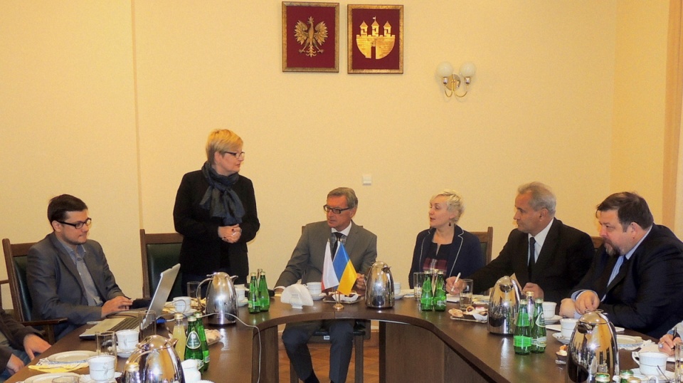 Ukraińscy goście spotkali się m.in. z zastępcą prezydenta Bydgoszczy Grzegorzem Dołkowskim. Fot. Tatiana Adonis