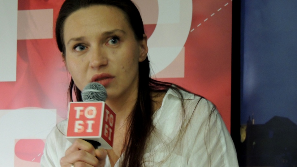 Kafka Jaworska - dyrektor Międzynarodowego Festiwalu Filmowego Tofifest, podczas konferencji prasowej w kinie Centrum w Toruniu. Fot. Iwona Muszytowska-Rzeszotek