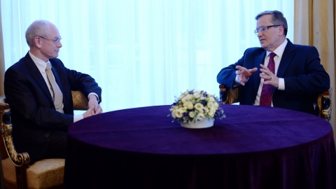 Prezydent Komorowski spotkał się z Hermanem Van Rompuyem