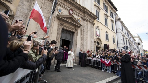 Papież odprawił w polskim kościele mszę dziękczynną za kanonizację