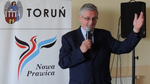 Jacek Kostrzewa z Nowej Prawicy spotkał się z wyborcami we Włocławku
