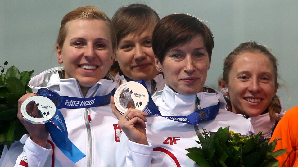 Od lewej: Natalia Czerwonka, Katarzyna Woźniak, Katarzyna Bachleda-Curuś i Luiza Złotkowska. Fot. PAP/Grzegorz Momot