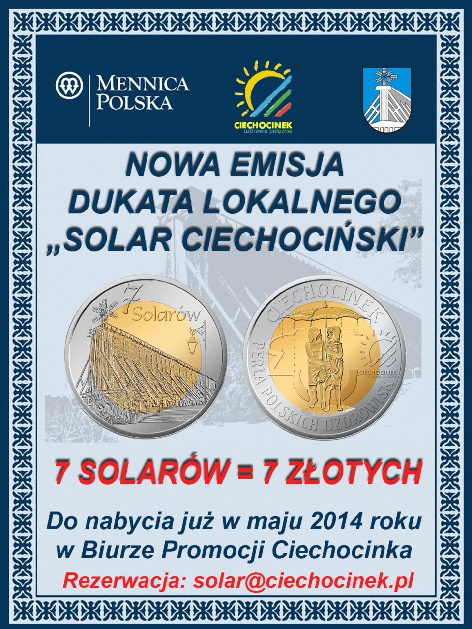 Kolekcjonerska moneta popularyzować będzie najsłynniejsze atrakcje Ciechocinka. Fot. ciechocinek.pl