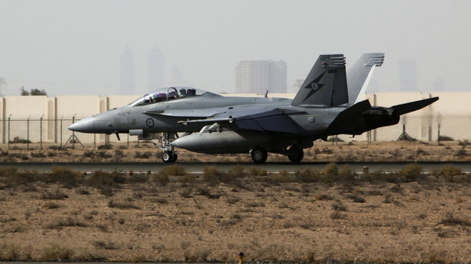 W operacji weźmie udział sześć myśliwców wielozadaniowych F/A-18F Super Hornet. Fot. PAP/EPA