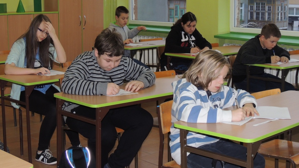 Próbny sprawdzian pisali m.in. uczniowie ze Szkoły Podstawowej nr 58 w bydgoskim Śródmieściu. Fot. Tatiana Adonis