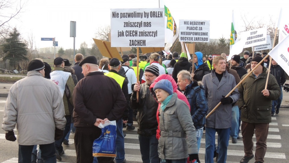 Blokada drogi w Inowrocławiu. Fot. Monika Kaczyńska
