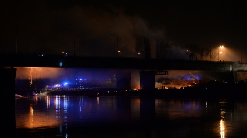 Pożar Mostu Łazienkowskiego w Warszawie