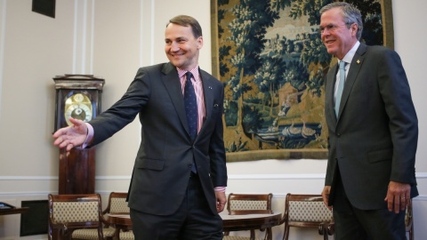 Jeb Bush w Warszawie spotkał się z marszałkiem Radosławem Sikorskim