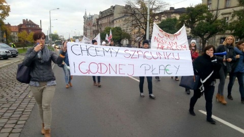 Protest pracowników grudziądzkiego MOPR
