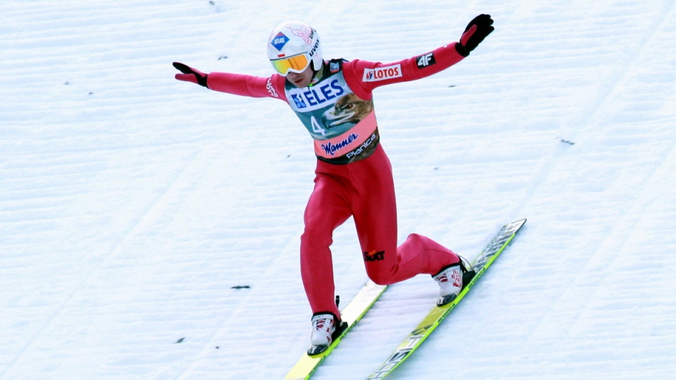 W konkursie Pucharu Świata w skokach narciarskich na mamucim obiekcie w słoweńskiej Planicy, Kamil Stoch zajął ósme miejsce. Fot. PAP/Grzegorz Mamot