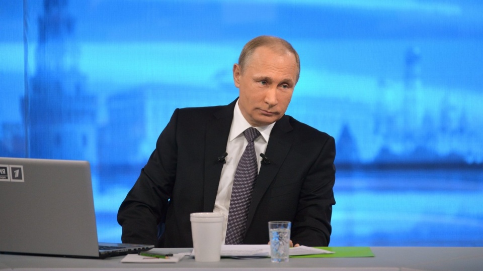 Władimir Putin na telekonferencji z obywatelami. Fot. PAP/EPA