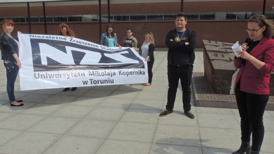 Akcję zorganizowało Niezależne Zrzeszenie Studentów UMK. Fot. Monika Kaczyńska