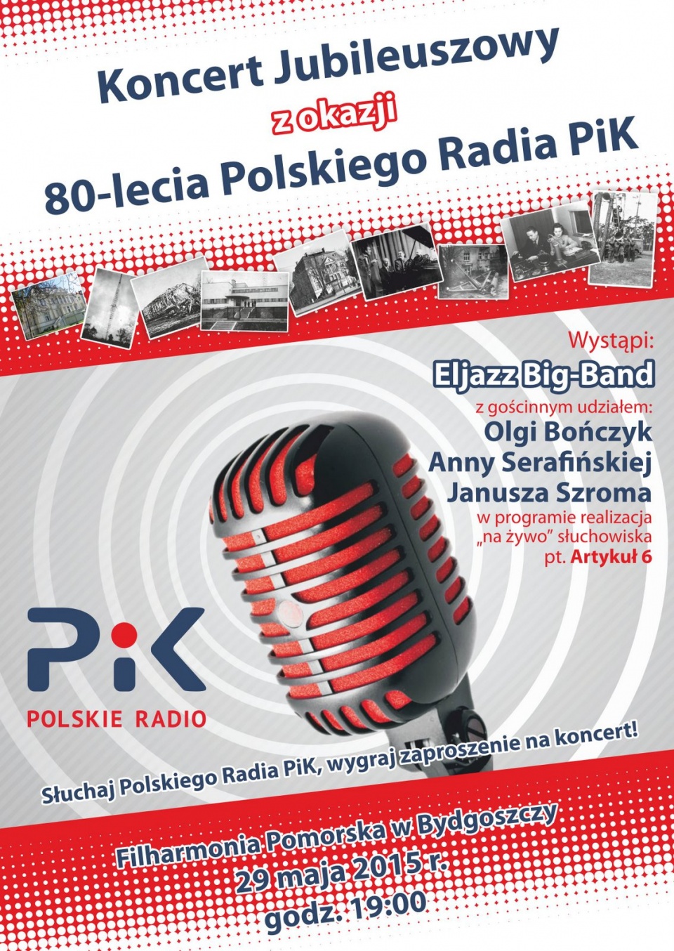 Plakat Koncertu Jubileuszowego Polskiego Radia PiK