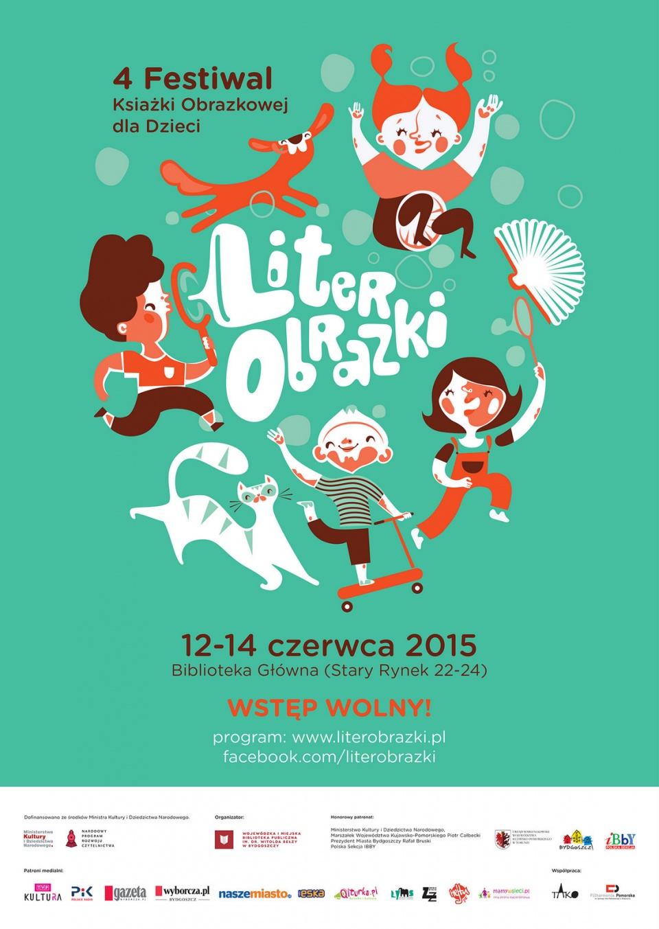 Plakat 4. Festiwalu Książki Obrazkowej LiterObrazki w Bydgoszczy