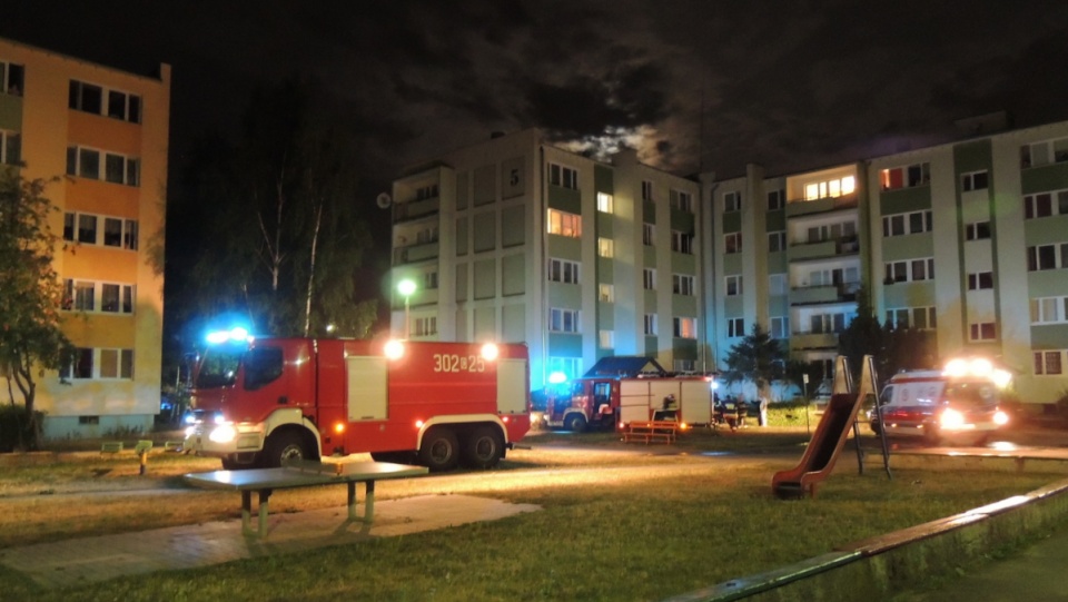 Pożar wybuchł w czwartek przed północą w kuchni mieszkania na 3. piętrze. Fot. Elżbieta Rupniewska