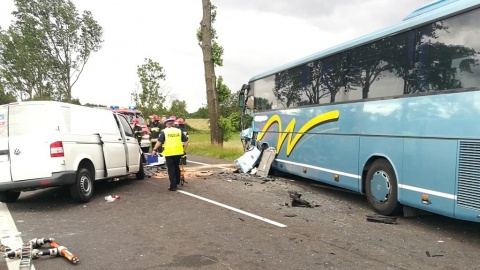 Trwa śledztwo w sprawie wypadku autokaru i busa na krajowej 91