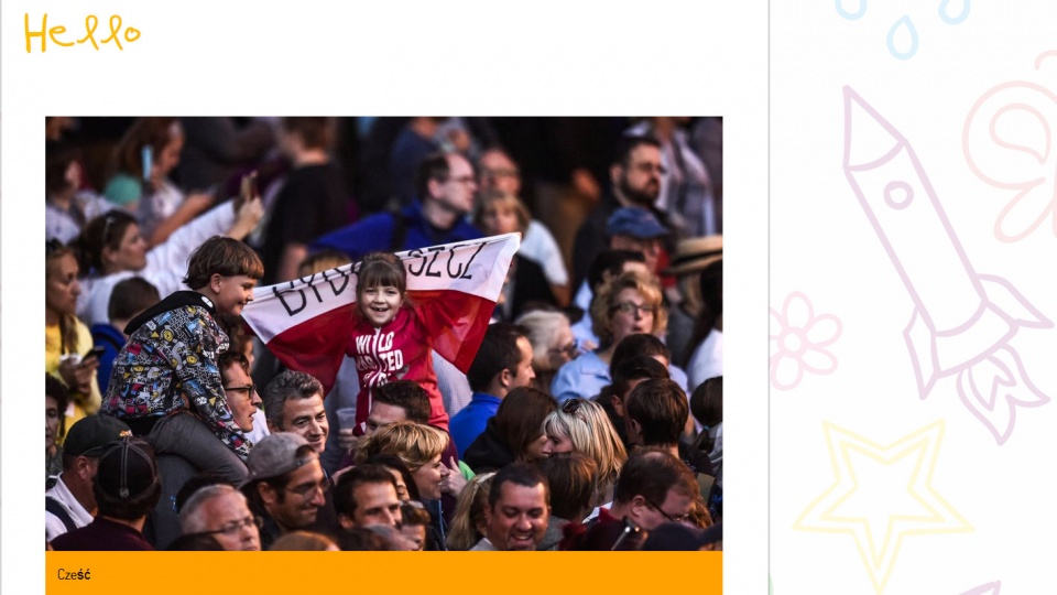 Na stronie pozdrowień dla papieża jest także polskie „Cześć”, wysłane przez dziewczynkę z Bydgoszczy. Fot. Zrzut ekranu
