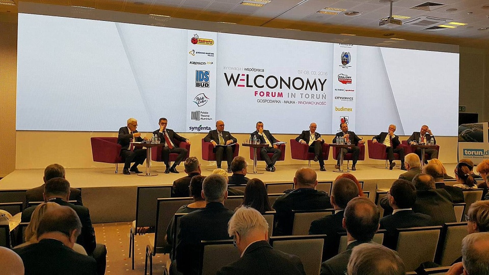Sesja plenarna podczas 1. dnia Welconomy Forum w Toruniu