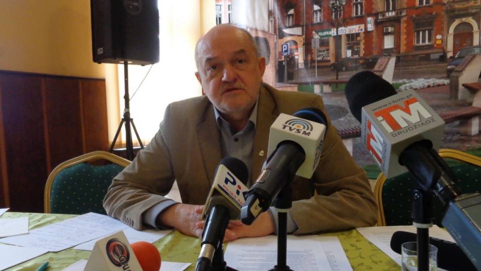Marek Nowak na konferencji prasowej. Fot. Marcin Doliński