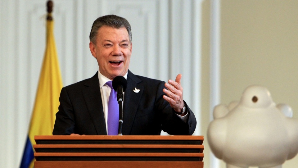 Prezydent Kolumbii Juan Manuel Santos. PAP/EPA/MAURICIO DUENAS CASTANEDA