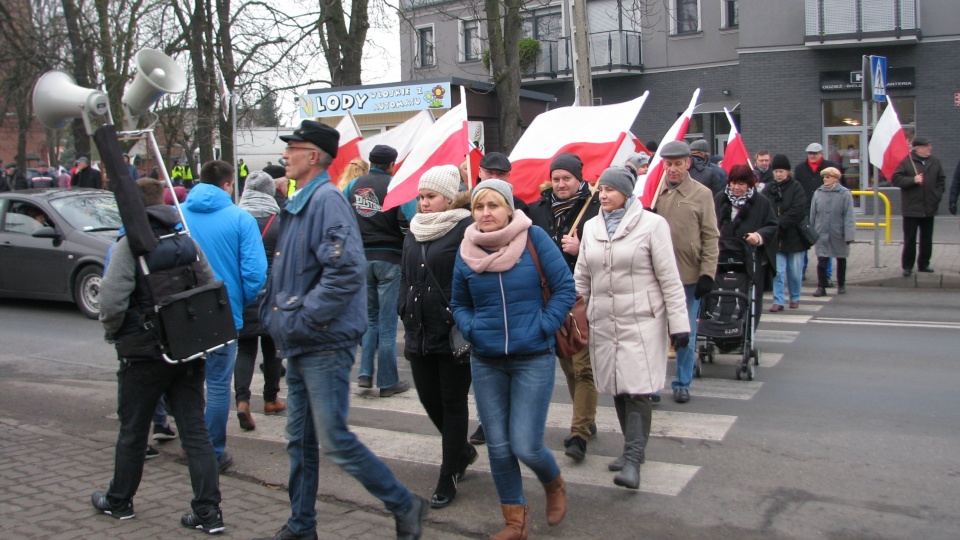 Protestujący żądają budowy obwodnicy. Fot. Kamila Zroślak