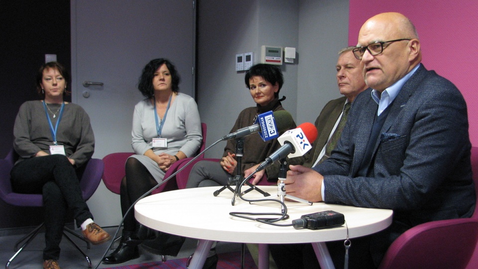 O wsparciu dla Szpitala Dziecięcego w Bydgoszczy mówiono w trakcie spotkania z dziennikarzami. Fot. Damian Klich