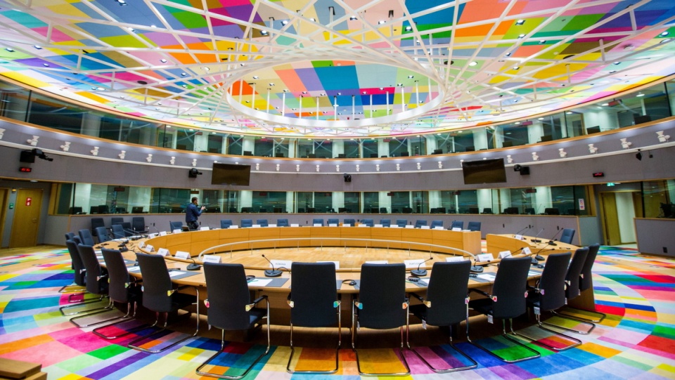 Wnętrze nowej siedziby Unii Europejskiej. Fot. PAP/EPA/STEPHANIE LECOCQ