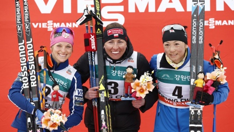 PŚ w biegach - Justyna Kowalczyk wygrała bieg łączony w Pjongczang