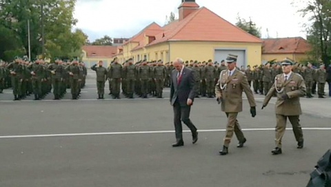 Antoni Macierewicz na uroczystej przysiędze wojskowej w Toruniu