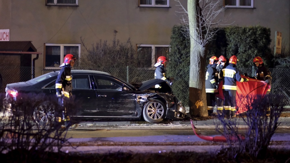 Miejsce wypadku samochodowej kolumny rządowej z udziałem premier Beaty Szydło. Fot. PAP/Andrzej Grygiel