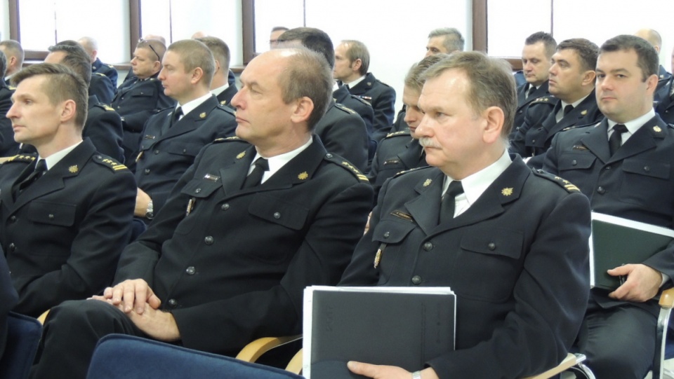 W Ośrodku Szkolenia Komendy Wojewódzkiej Państwowej Straży Pożarnej w Łubiance odbyła się dziś roczna narada podsumowująca 2016 rok. Fot. Michał Zaręba