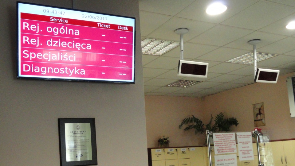 W przychodni ogólnej Szpitala Powiatowego w Rypinie uruchomiony został elektroniczny system rejestracji. Fot. Sławomir Kukiełczyński