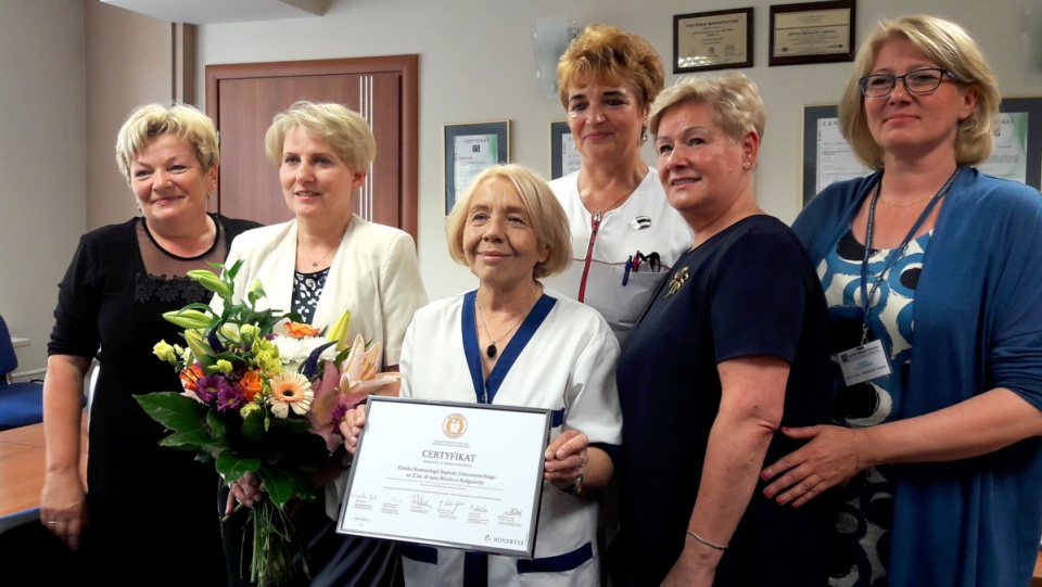 Klinika Hematologii w bydgoskim "Bizielu" jest pierwszą na Kujawach i Pomorzu placówką uhonorowaną tego typu certyfikatem. Fot. Tatiana Adonis