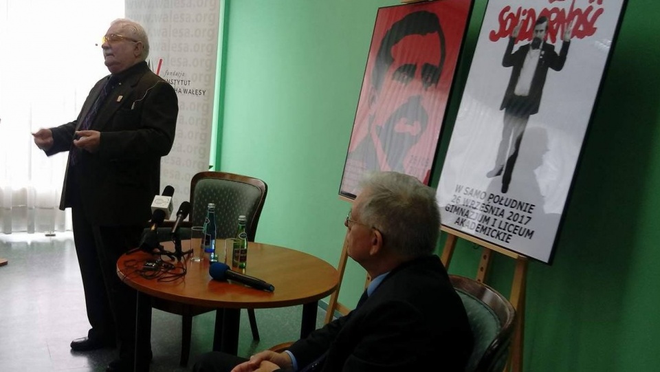Były prezydent Lech Wałęsa odpowiadał na pytania młodzieży. Fot. Adriana Andzrejewska