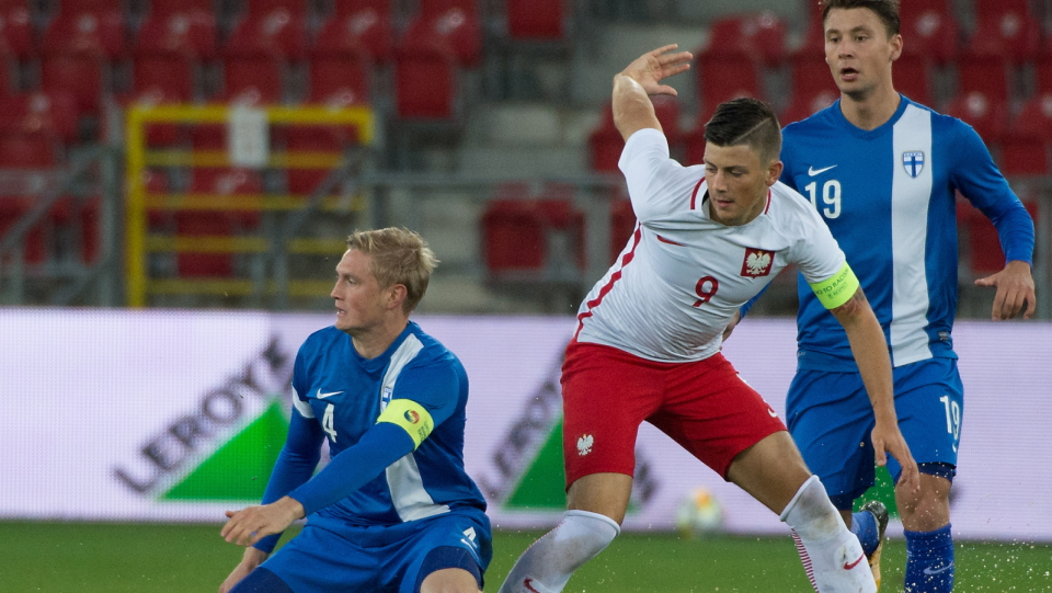 Zdjęcie z meczu młodzieżowej reprezentacji Polski z Finlandią w eliminacjach piłkarskich ME 2019. Fot. PAP/Grzegorz Michałowski