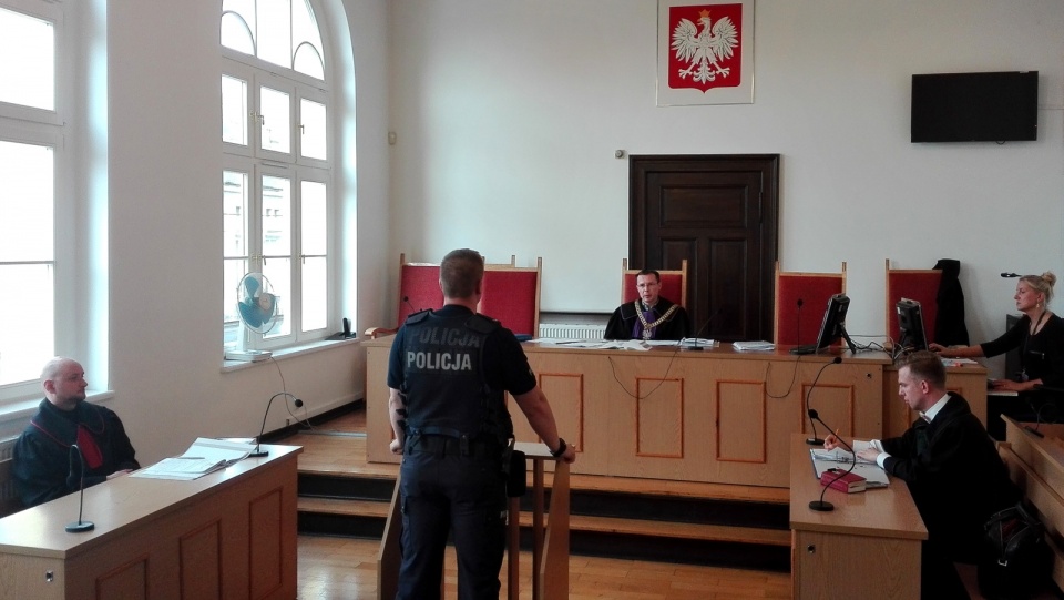 Podczas rozprawy zeznawał jeden z policjantów, który w maju zatrzymał wójta Warlubia.Fot. Marcin Doliński