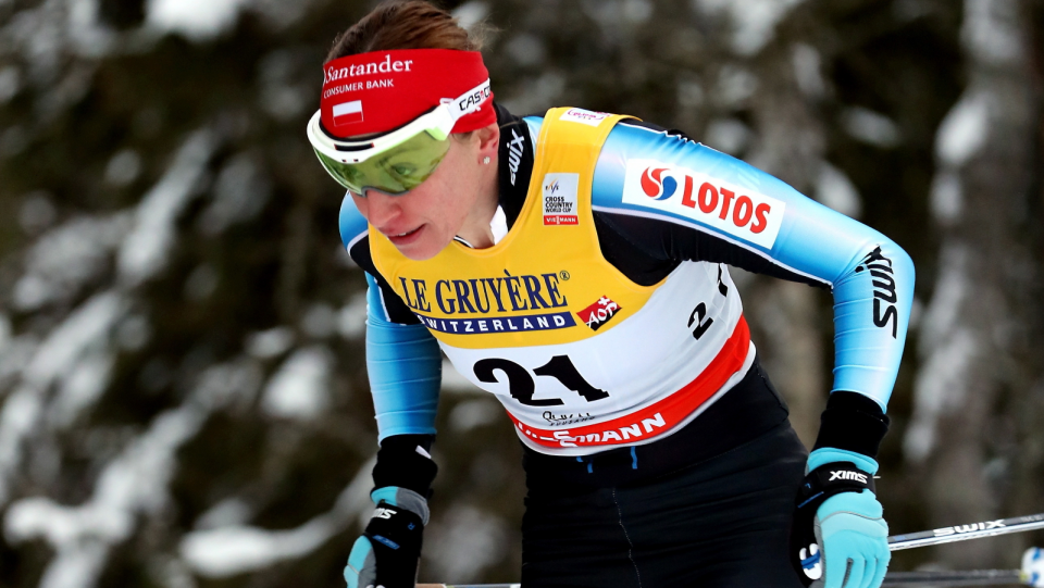 Na zdjęciu Justyna Kowalczyk podczas sobotniego biegu na 10 km klasykiem w Kuusamo. Fot. PAP/Grzegorz Momot