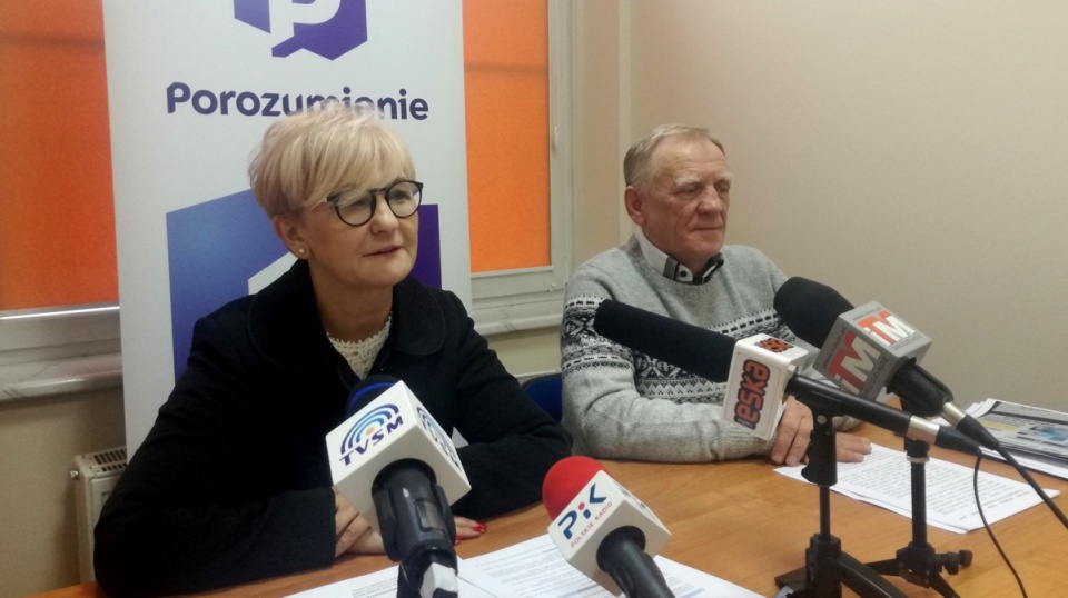 W trakcie konferencji prasowej Iwona Michałek odniosła się do przyszłorocznych wyborów na prezydenta Grudziądza. Fot. Marcin Doliński