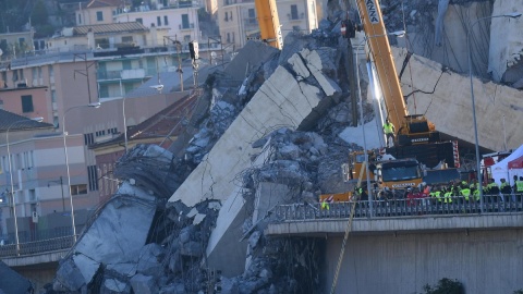 Liczba ofiar katastrofy w Genui we Włoszech wzrosła do 37