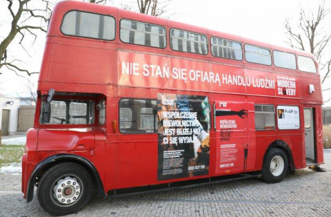 Czerwony londyński autobus zajechał do Torunia