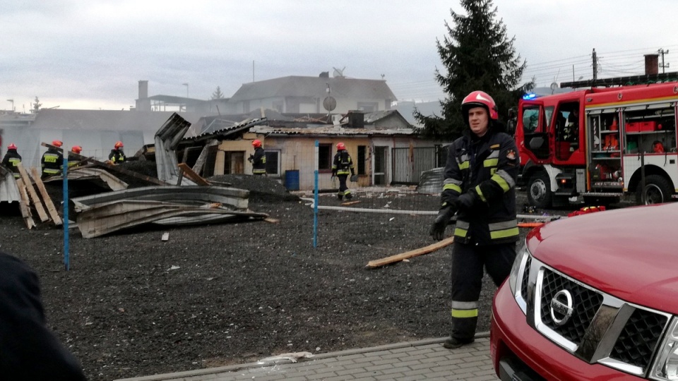 Prawdopodobnie od wybuchu gazu zawaliły się dwa parterowe budynki w zabudowie szeregowej przy ul. Łowickiej w Bydgoszczy. Fot. Robin Jesse