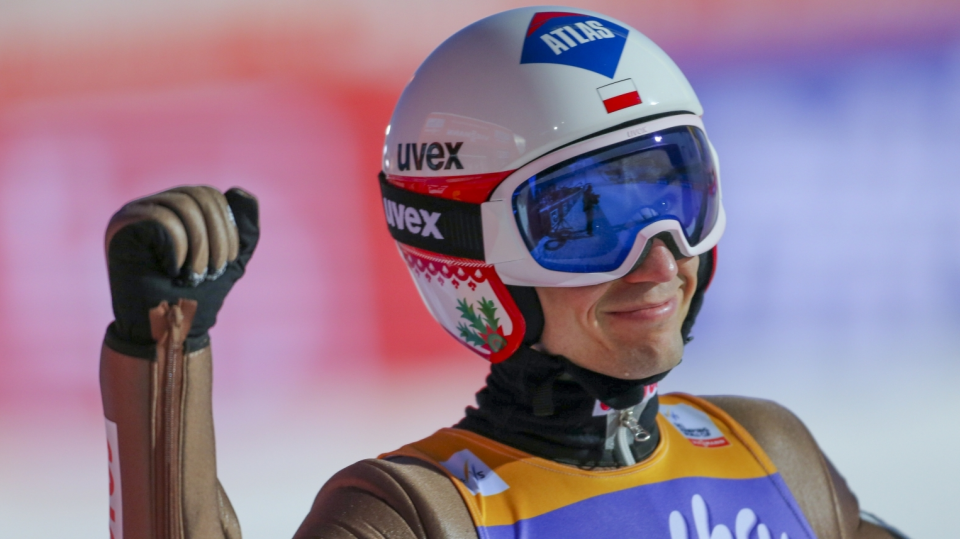 Na zdjęciu Kamil Stoch po triumfie w Lillehammer. Fot. PAP/EPA/Geir Olsen